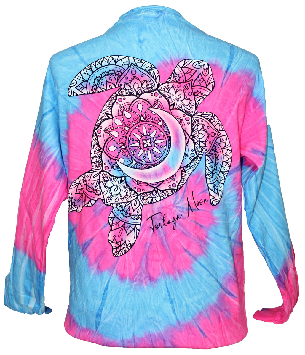 Tortuga Moon - White Fade Mandela Turtle - Flo Blue Tie Dye – Southern