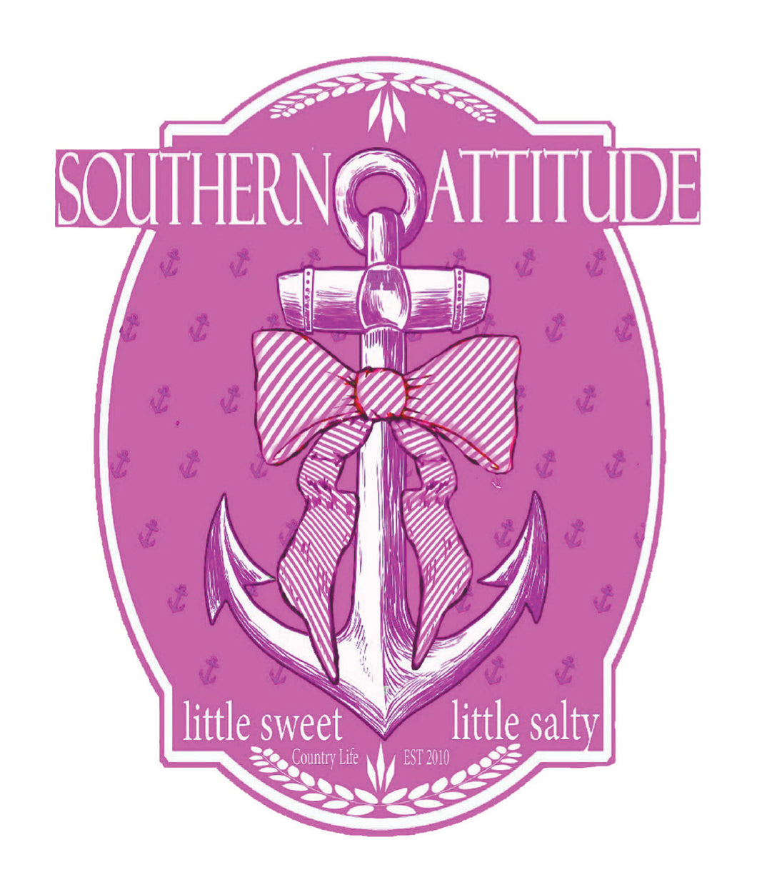Pink Bow Anchor Decal