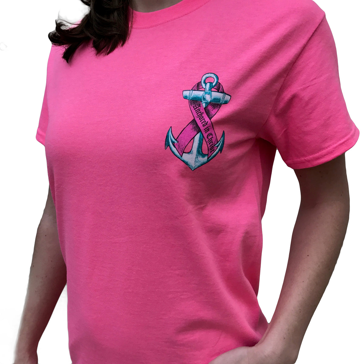 Southington Pink T-Shirt with Royal Logo - Southington the Athletic Shop