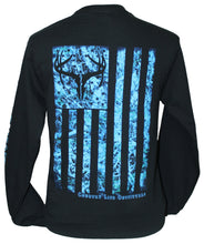 Load image into Gallery viewer, Blue Camo Flag - Black
