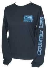 Load image into Gallery viewer, Blue Camo Flag - Black