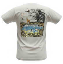 Load image into Gallery viewer, Country Life Deer Pond - Light Gray and Sunset Orange