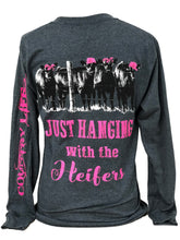 Load image into Gallery viewer, Hangin Heifer - Gray/Pink