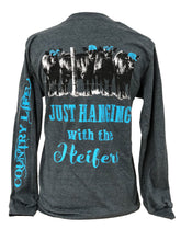 Load image into Gallery viewer, Hangin Heifer - Gray/Aqua