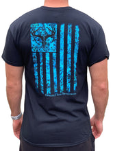 Load image into Gallery viewer, Blue Camo Flag - Black