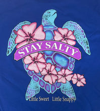 Load image into Gallery viewer, Turtle Flower (New Stay Salty Version)- Royal Blue