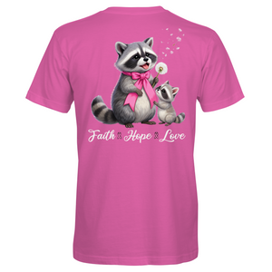 Breast Cancer Dandelion Raccoons