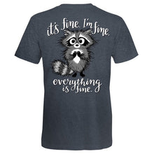 Load image into Gallery viewer, I&#39;m Fine Racoon Dark Heather Gray