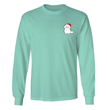 Load image into Gallery viewer, Christmas Cat - Long Sleeve - Seafoam