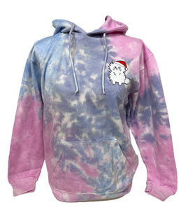 Christmas Cat - Tie Dye Hoodie