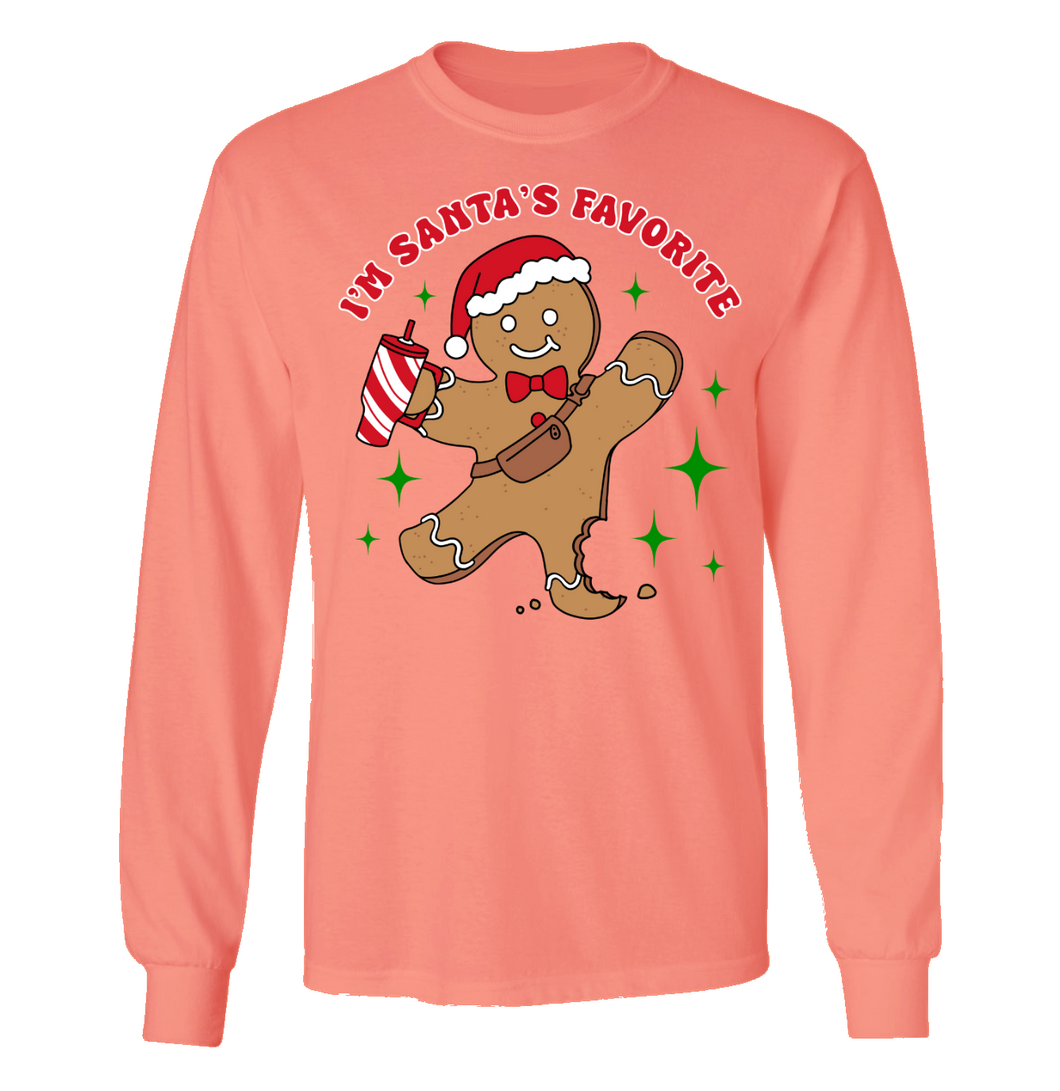 Santa's Favorite Gingerbread Cookie - Front Print (Two Colors Available)