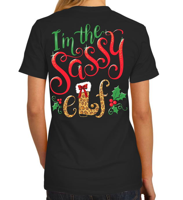 Sassy Elf -Short Sleeve - Black