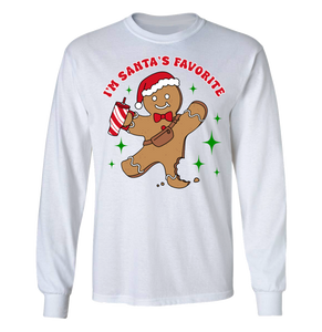 Santa's Favorite Gingerbread Cookie - Front Print (Two Colors Available)