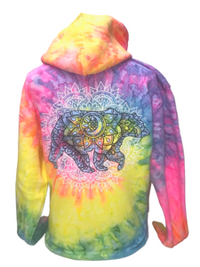 Tortuga Moon Tie Dye Bear Hoodie