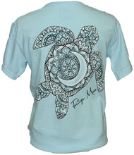 Load image into Gallery viewer, Tortuga Moon - Comfort Colors® - White Fade Turtle - Chambray