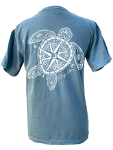 Load image into Gallery viewer, Tortuga Moon - Comfort Colors® - Compass Turtle - Ice Blue