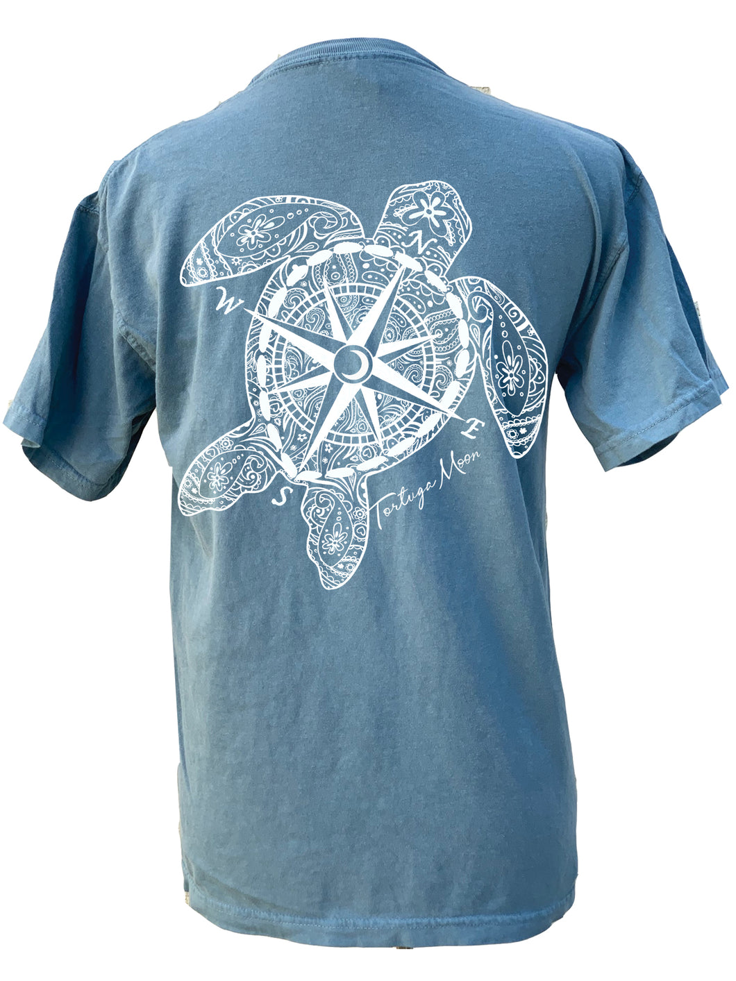 Tortuga Moon - Comfort Colors® - Compass Turtle - Ice Blue