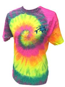 Tortuga Moon Tie Dye Mermaid Turtle - Neon Rainbow
